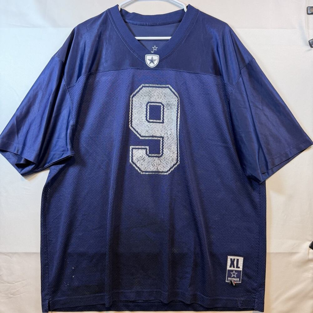 Cowboys Authentic Apparel Mens Blue #9 Tony Romo Football Jersey Size XL